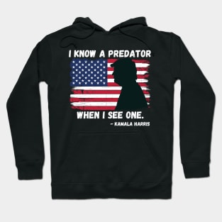 Kamala Harris Quote Vice President Debate Trump I Know A Predator Hoodie